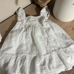 Janie and Jack White Textured Ruffle Dress